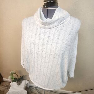 Lane Bryant Soft White Speckled Cowl Neck Sweater 14/16 (6059)